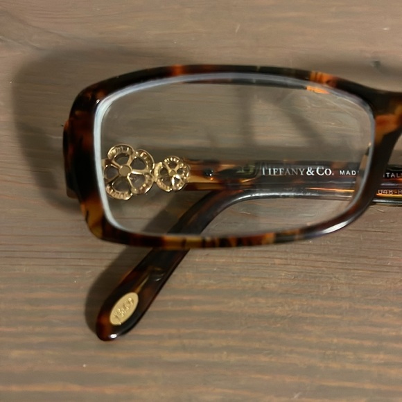 Tiffany and Co. Tortoiseshell Eye Glasses with Floral Rhinestone Detail - Picture 6 of 16